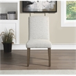 Scranton & Co High Back Dining Chair 2-Pack in Oyster Gray Fabric