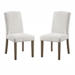 Scranton & Co High Back Dining Chair 2-Pack in Oyster Gray Fabric