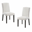 Scranton & Co High Back Dining Chair 2-Pack in Oyster Gray Fabric