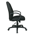 Scranton & Co Executive High Back Office Chair in Black Fabric with Lumbar