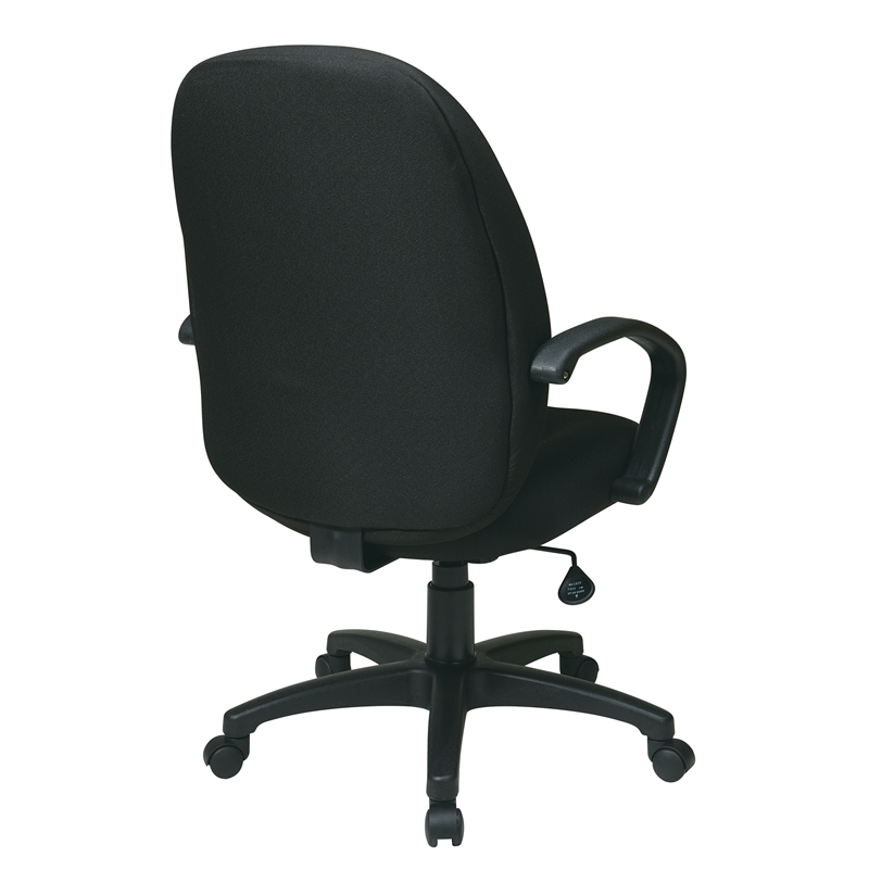 Scranton & Co Executive High Back Office Chair in Black Fabric with Lumbar