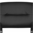 Scranton & Co Guest Chair in Black Faux Leather with Black Steel Frame