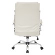 Scranton & Co Executive Office Chair in Cream Faux Leather with Chrome Base