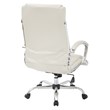 Scranton & Co Executive Office Chair in Cream Faux Leather with Chrome Base