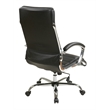 Scranton & Co Executive Office Chair in Black Faux Leather with Chrome Base