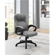 Scranton & Co Manager's Chair in Taupe Faux Leather with Gray Mesh Accents