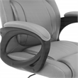 Scranton & Co Manager's Chair in Taupe Faux Leather with Gray Mesh Accents