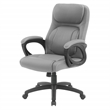 Scranton & Co Manager's Chair in Taupe Faux Leather with Gray Mesh Accents