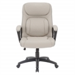 Scranton & Co Manager's Chair in Charcoal Gray Faux Leather with Mesh Accents