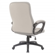 Scranton & Co Manager's Chair in Charcoal Gray Faux Leather with Mesh Accents