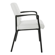 Scranton & Co Guest Chair in White Faux Leather with Black Frame