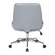Scranton & Co Charcoal Gray Faux Leather Office Chair with Chrome Base