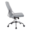 Scranton & Co Charcoal Faux Leather Office Chair with Chrome Base