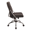 Scranton & Co Black Faux Leather Office Chair with Chrome Base
