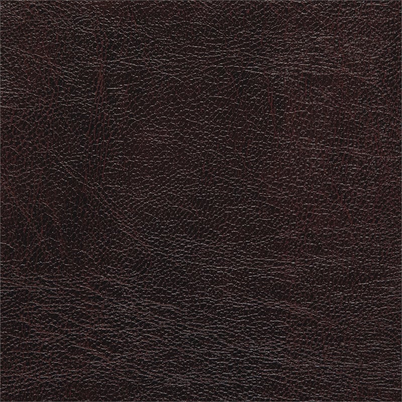 Scranton & Co Mid-Back Office Chair in Chocolate Faux Leather with Flip Arms
