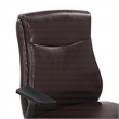 Scranton & Co Mid-Back Office Chair in Chocolate Faux Leather with Flip Arms