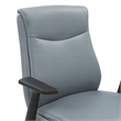 Scranton & Co Mid-Back Office Chair in Charcoal Gray Faux Leather Flip Arms