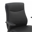 Scranton & Co Mid-Back Office Chair in Black Faux Leather with Flip Arms