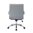 Scranton & Co Executive Low Back Chair in Charcoal Faux Leather Chrome Base