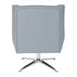 Scranton & Co Swivel Guest Chair in Charcoal Gray Faux Leather Aluminum Base