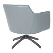 Scranton & Co Swivel Guest Chair in Charcoal Gray Faux Leather Black Base