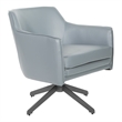 Scranton & Co Swivel Guest Chair in Charcoal Gray Faux Leather Black Base