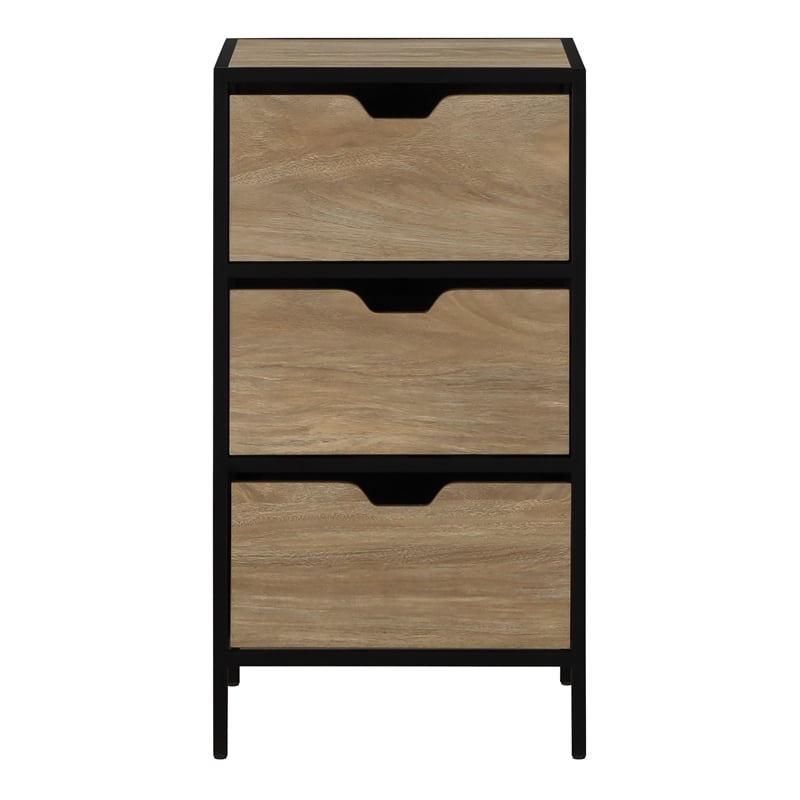 Scranton & Co 3-Drawer Accent Storage Cabinet in Oak Fully Assembled