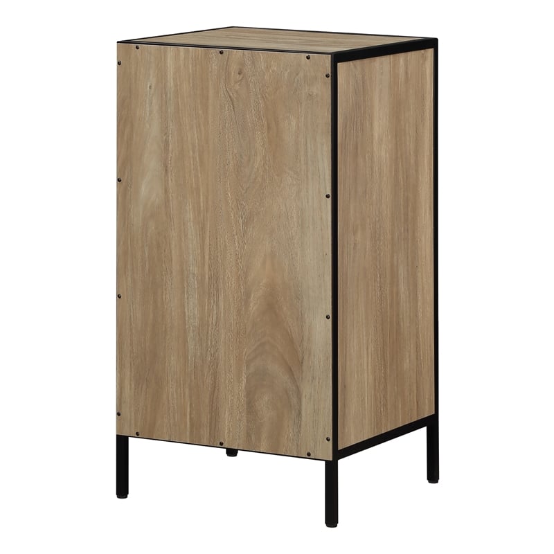 Scranton & Co 3-Drawer Accent Storage Cabinet in Oak Fully Assembled