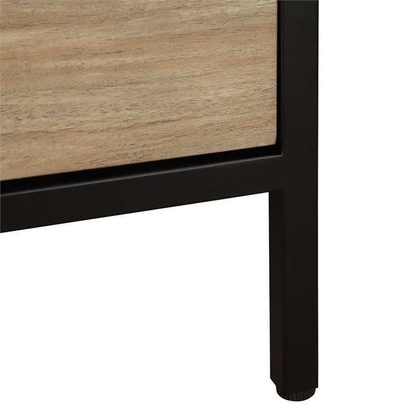 Scranton & Co 3-Drawer Accent Storage Cabinet in Oak Fully Assembled