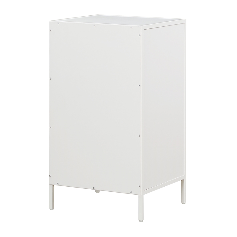 Scranton & Co 3-Drawer Accent Storage Cabinet in White Engineered Wood