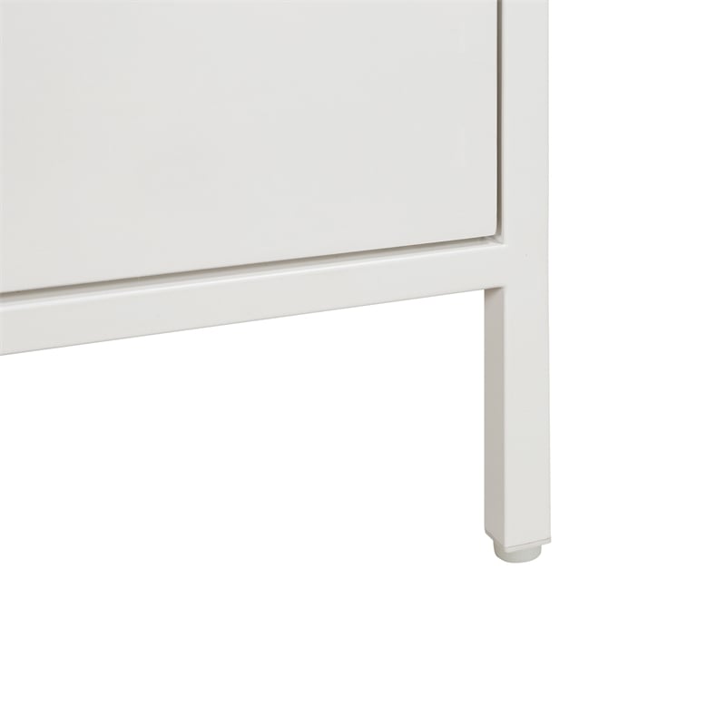Scranton & Co 3-Drawer Accent Storage Cabinet in White Engineered Wood