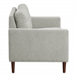 Scranton & Co Mid-Century 2-Cushion Loveseat in Smoke Gray Fabric