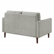 Scranton & Co Mid-Century 2-Cushion Loveseat in Smoke Gray Fabric