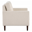 Scranton & Co Mid-Century Arm Chair in Cream Fabric with Tapered Legs