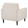 Scranton & Co Mid-Century Arm Chair in Cream Fabric with Tapered Legs