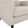 Scranton & Co Mid-Century Arm Chair in Cream Fabric with Tapered Legs