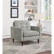Scranton & Co Mid-Century Arm Chair in Smoke Gray Fabric Tapered Legs