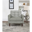 Scranton & Co Mid-Century Arm Chair in Smoke Gray Fabric Tapered Legs