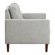 Scranton & Co Mid-Century Arm Chair in Smoke Gray Fabric Tapered Legs