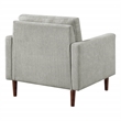 Scranton & Co Mid-Century Arm Chair in Smoke Gray Fabric Tapered Legs