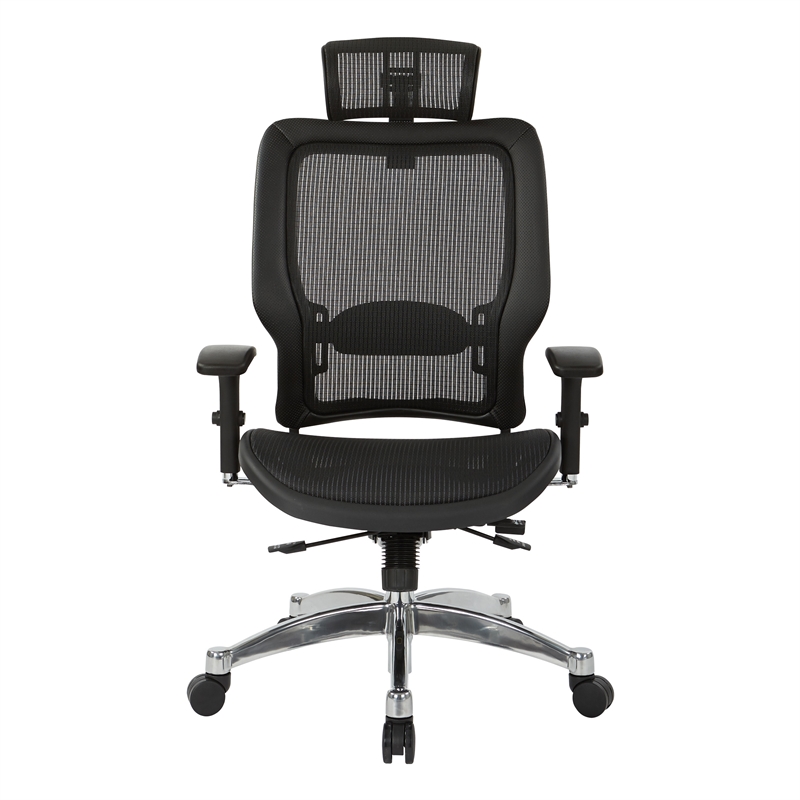 Scranton & Co Breathable Black Mesh Headrest for 818 Series Office Chairs