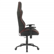 Scranton & Co Gaming Chair in Black Bonded Leather with Red Accents