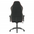 Scranton & Co Gaming Chair in Black Bonded Leather with Red Accents