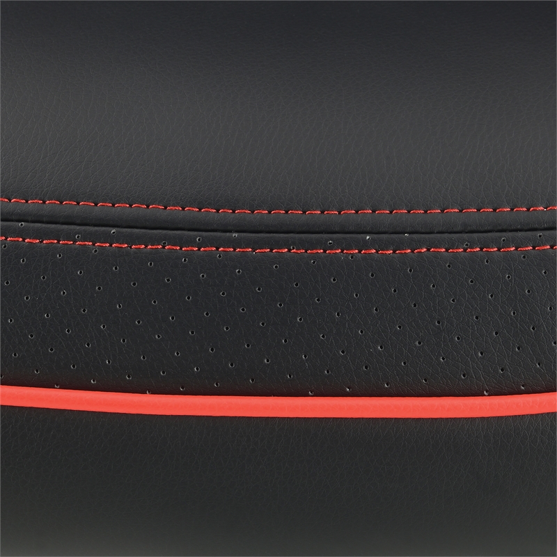 Scranton & Co Gaming Chair in Black Bonded Leather with Red Accents