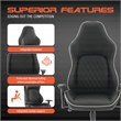 Scranton & Co Gaming Chair in Black Bonded Leather with Red Accents