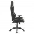 Scranton & Co Gaming Chair in Black Bonded Leather with White Accents