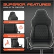 Scranton & Co Gaming Chair in Black Bonded Leather with White Accents