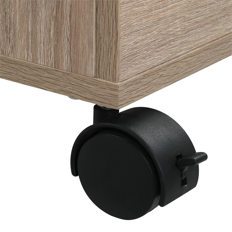 Scranton & Co 4-Drawer Mobile Storage Cart in River Oak Engineered Wood