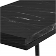 Scranton & Co Solid Black Marble C-Table Set of 2 with Metal Base