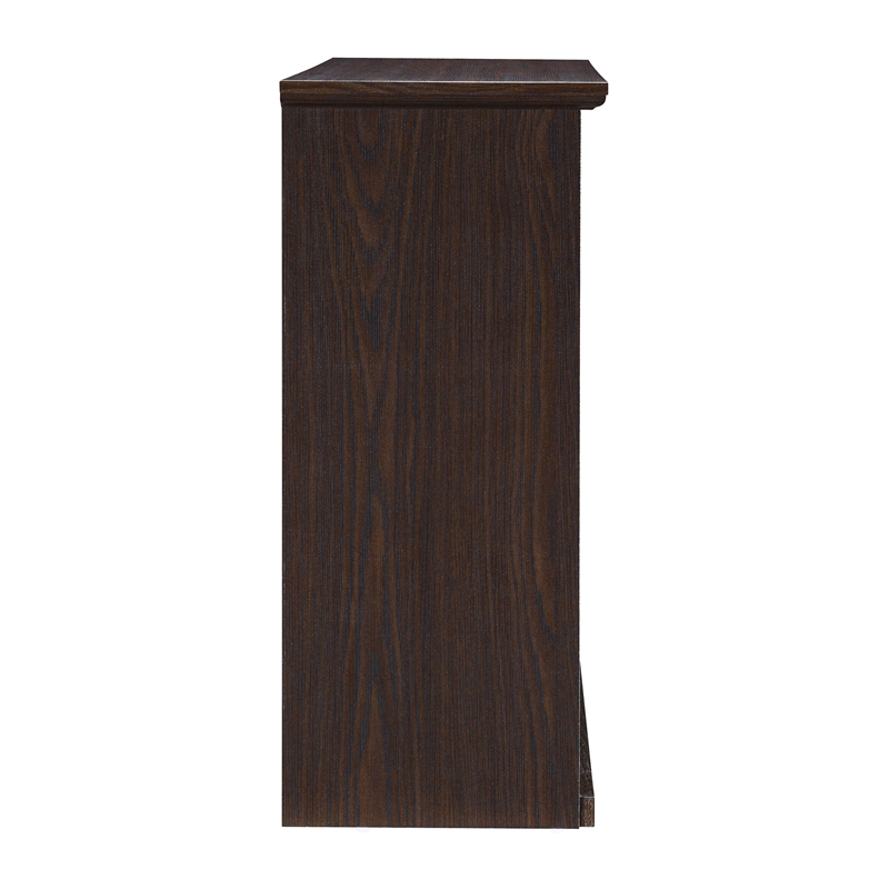 Scranton & Co 3-Shelf Bookcase with Lockdowel Assembly in Espresso Wood